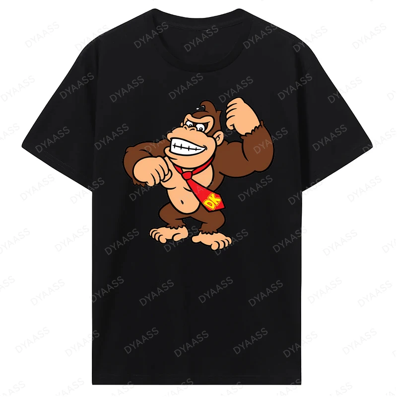 تي شيرت Donkey Kong Arcade Game للرجال والنساء مطبوع برقبة دائرية، قميص صيفي كاجوال من القطن بأكمام قصيرة #6