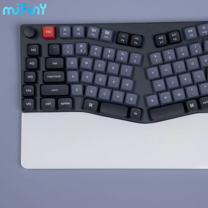 Imagem -02 - Mifuny Keychron-short Axis Teclado Mecânico Descanso de Pulso Personalizado Gaming Descansa Irregular Quartz Stone K15pro