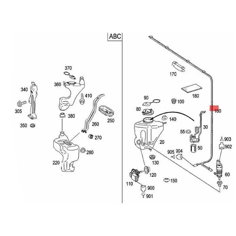 Front Windshield Windscreen Washer Nozzle Jet Hose A2218600292 For Mercedes-Benz W221 C216 2007-2014 S350 S63 S65 Heated Parts