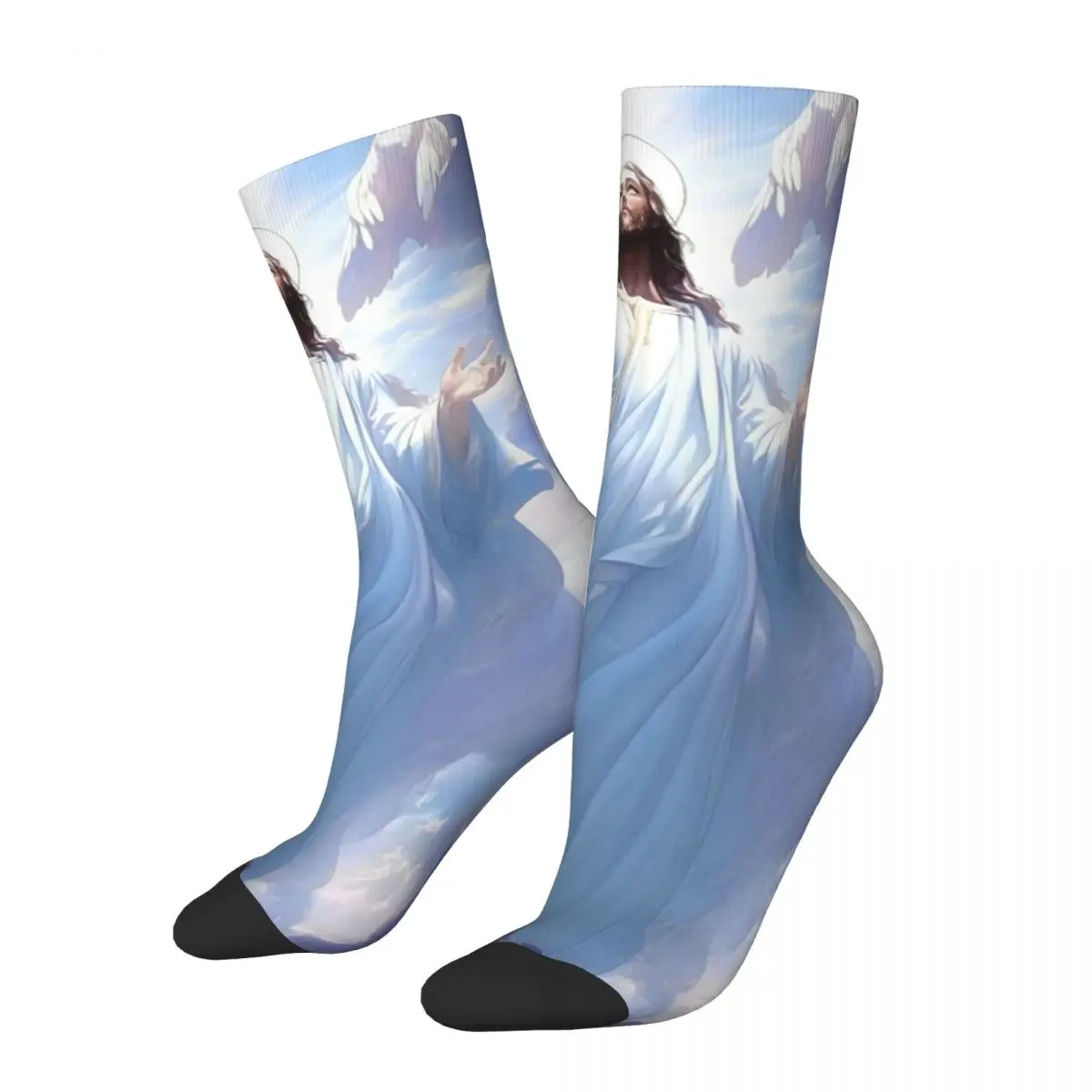 Adults Men Socks Jesus Christ Catholic Saint Stockings Winter Modern Comfortable Socks Graphic Climbing Non-Slip Socks