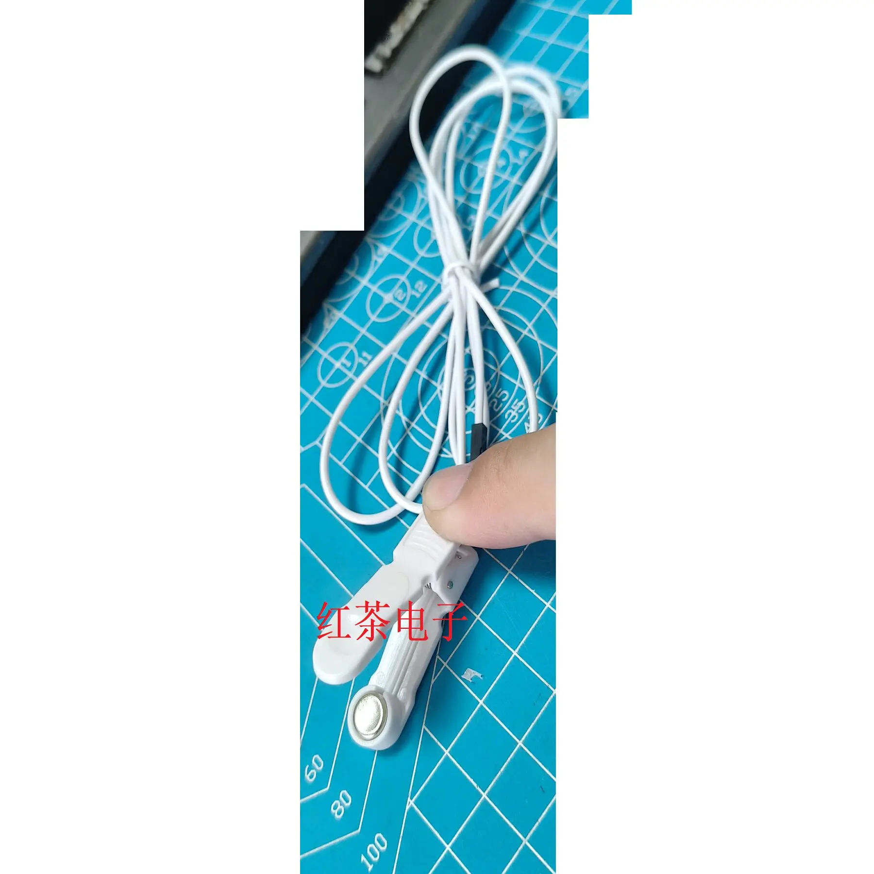 Ear Clip Electrode Wire to 2.54 DuPont Mouth Copper Nickel Plated Disk Electrode EEG Ear Clip Sensor EEG Dry Electrode BCI