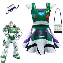 Buzz Lightyear Costume Girls Dress Cartoon Story Role Playing Dress up Party Clothing Long Pajama Dress Anime Frock Bo Peep Tutu