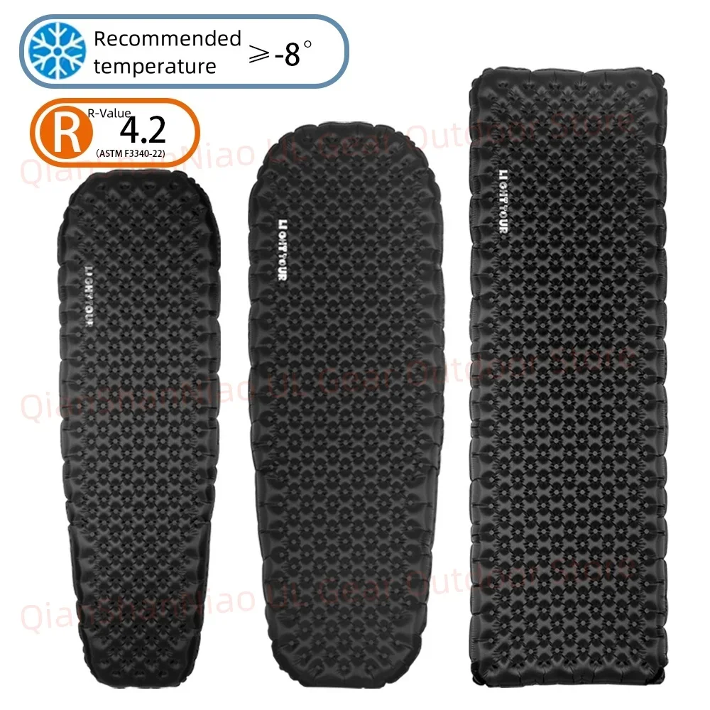 Light Tour R value 7.5 Camping Inflatable Mattress Outdoor Portable Sleeping Pad Ultralight Hiking Single People Mat R4.2