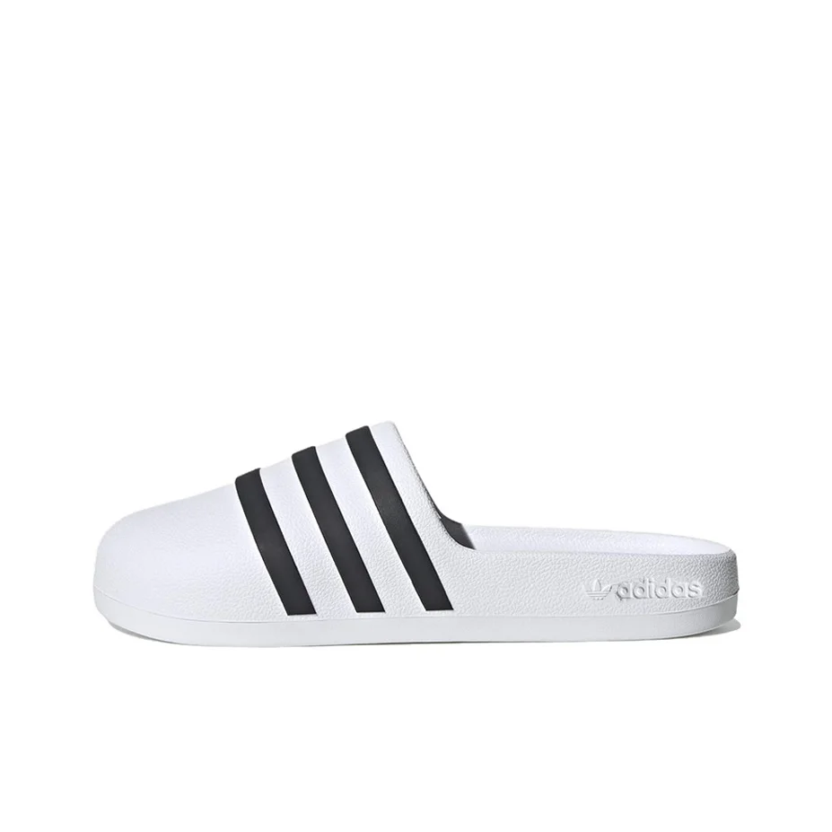 POIZON adiFOM Adilette Slide Adidas Originals 'Branco Preto'