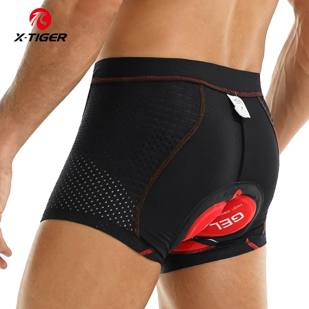 X-TIGER Herren-Radunterwäsche mit 5D-Gel-gepolsterten MTB-Boxer-Radhose, Rennrad-Unterwäsche, Fahrradausrüstung
