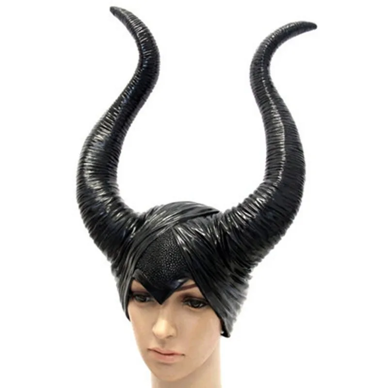 Chapeau d'Halloween avec cornes, coiffe de cosplay Maléfique Reine des Ténèbres, accessoire de costume joie