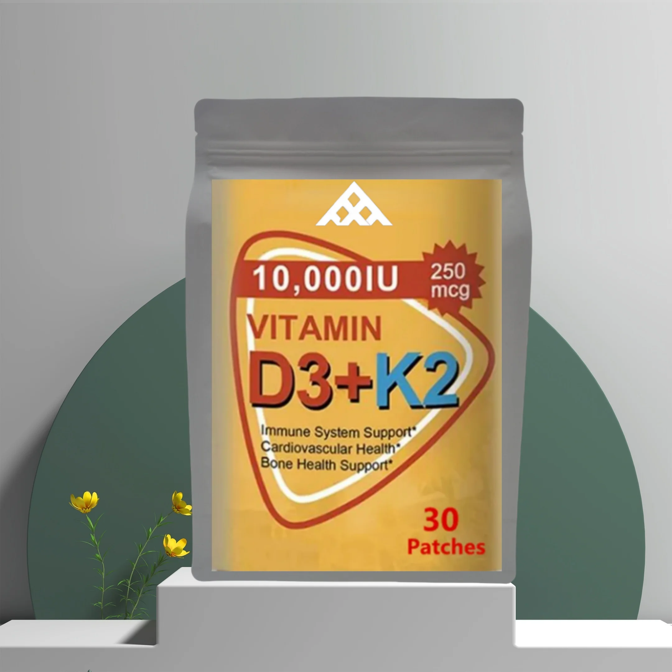 Health Wellness Vitamins - แผ่นแปะวิตามินดี3และเค2 10000 IU ขายดี - เสริมภูมิคุ้มกัน,