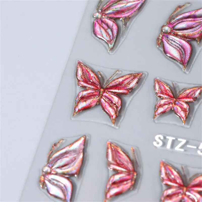 Pegatinas simples y elegantes para decoración de uñas, calcomanía en relieve práctica y práctica, diseño festivo, pegatina cómoda de llevar