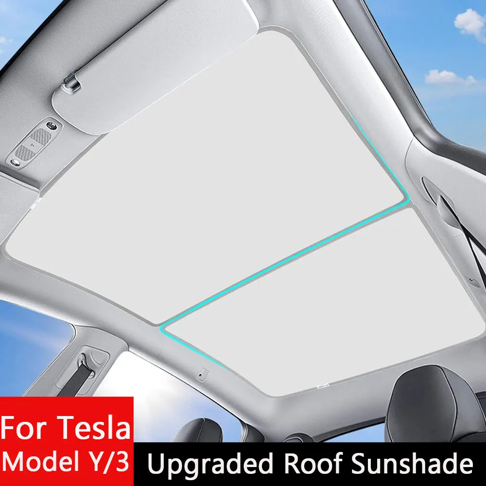 

Sun Shades For Tesla Model 3 Highland 2024 Model Y Ice Cloth Buckle Sun Pare Glass Front Rear Sunroof Skylight Accessory Model 3