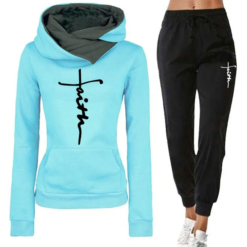 Women's Tracksuit Irregular Collar Long Sleeves Hoodie Sweatshirt Casual Sports Clothes AutumnWinter Single Versatile Tops Pants