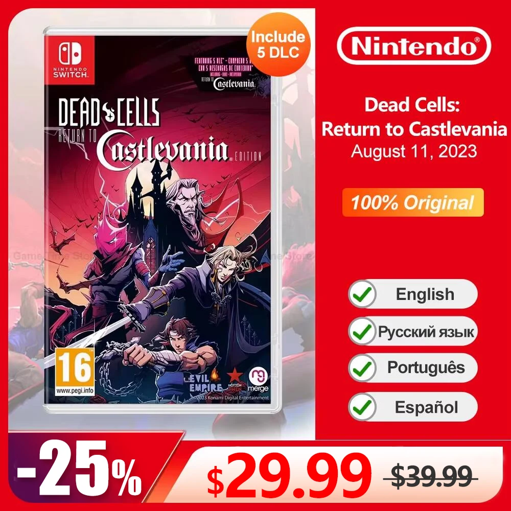 Dead Cells Return to Castlevania Nintendo Switch Game Deals 100% Original Physical Game Card Action Genre 1 Player for Switch