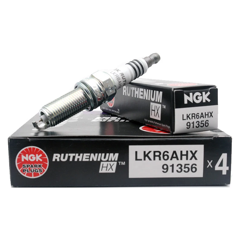NGK Ruthenium HX High Ignitability Spark Plug LKR6AHX 91356 For Hyundai Elantra Genesis Kia Borrego Mitsubishi Outlander