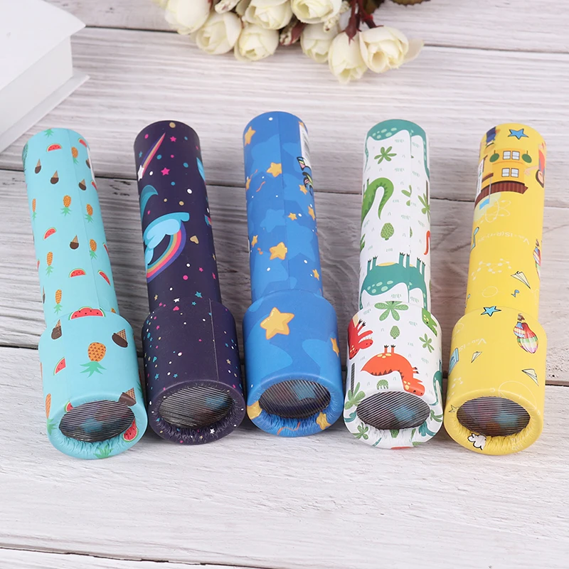 1Piece Random Send Mini Rotating Kaleidoscope Magic Classic Educational Toys For Kids Imaginative 14.5cm*3cm*2.5cm