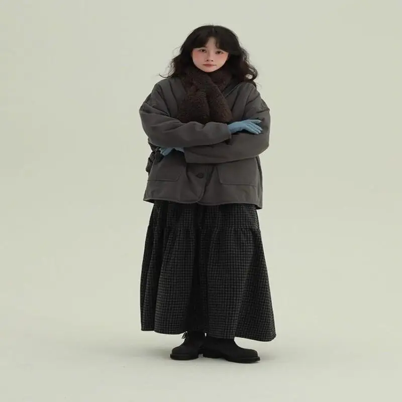 Gonna da donna Gonna torta scozzese autunno e inverno Donna Vintage Inverno Nuova gonna casual a linea Nuova collezione Versatile retrò