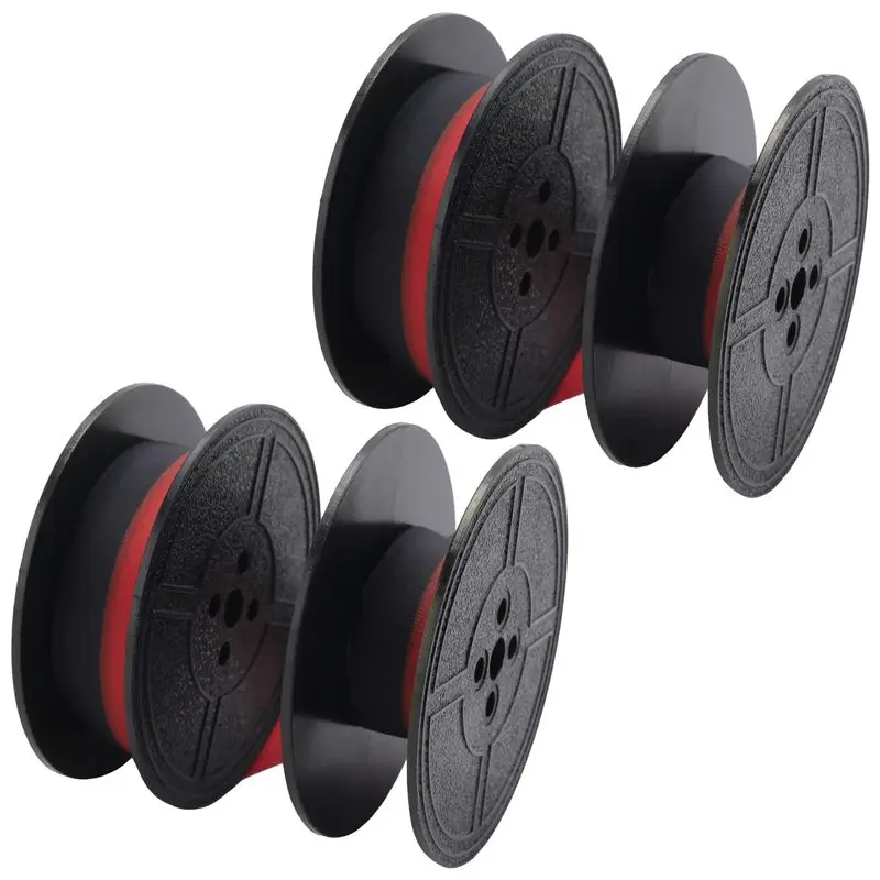 AT82-Typewriter Ribbon Twin Spool Typewriter Ribbon Red And Black Twin Spool Replacement Pack For Most Typewriter