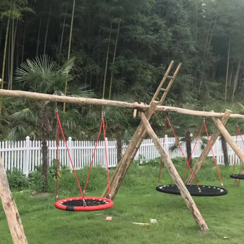 مقعد أرجوحة شبكي للأطفال بشبكة حبل مستديرة 100 سم مع شهادة TUV للملعب العام