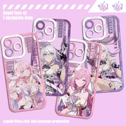 Honkai Elysia Game Phone Case For iPhone 15 14 13 12 11 Mini Pro Max X XR XSMax 6S 6 7 8 Plus SE20 Transparent Cover
