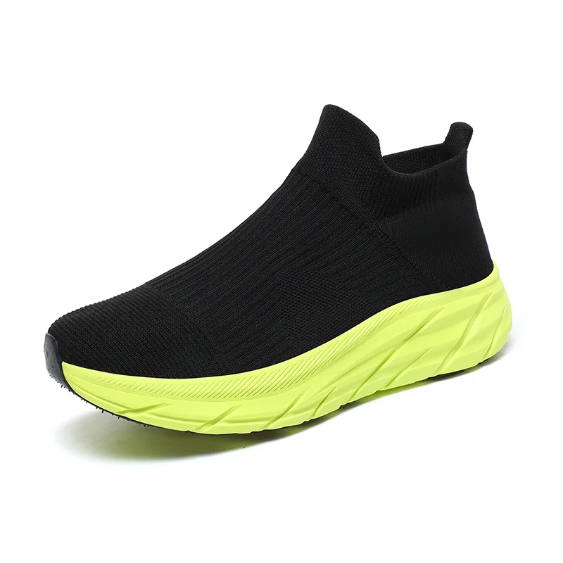 2026 Unisex Knitted Sneakers Light Comfortable Slip-On Running Shoes Men Fashion Platform Sports Shoes Woman Tennis Footwear