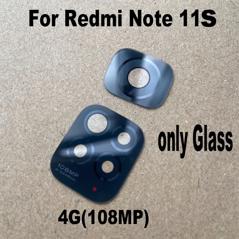 1PCS For Xiaomi Redmi Note 11S Back Camera Glass Rear Lens Cover With Frame Ahesive Sticker Replacement Global