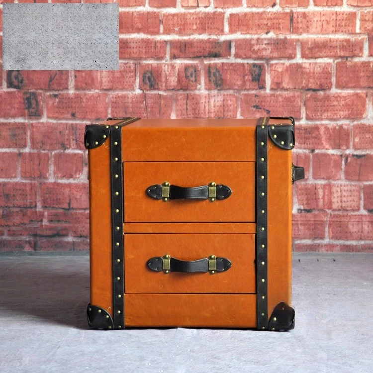 

Loft industrial style leather corner European style vintage cabinets furniture