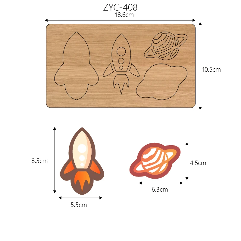 ZYC-408 heavenly body Wooden Cutting Knife Die, Used with the Machine