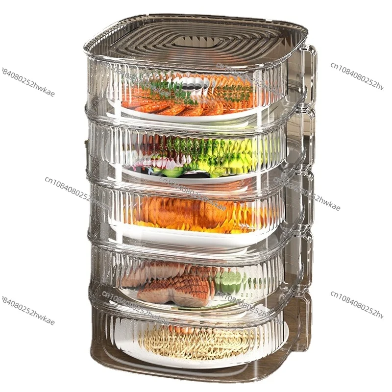 Insulated Vegetable Cover New Household Plate Boxes Kitchen Unit Leftovers Food Dustproof Multi-Layer Storage Rack