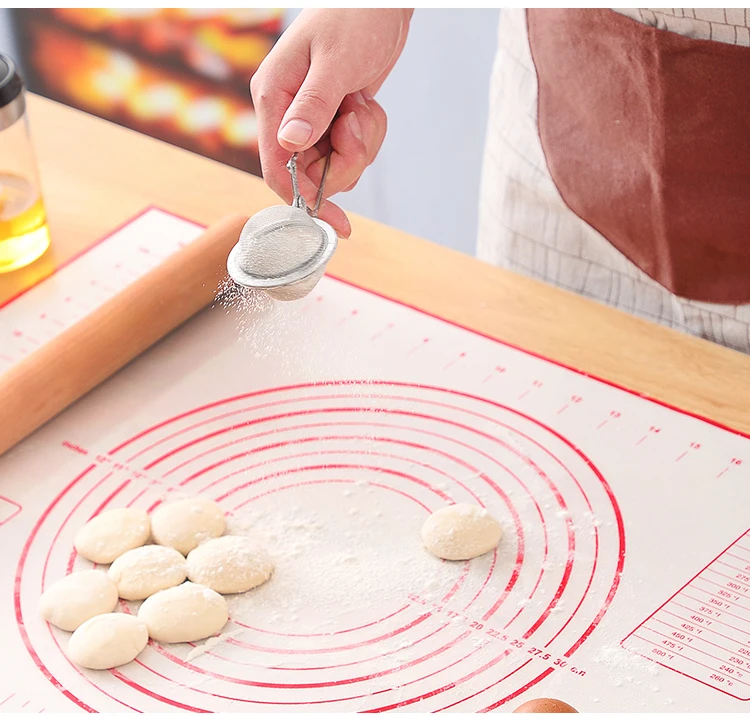New Oversize 80/70/60cm Silicone Baking Mat Pastry Rolling Kneading Pad Kitchen Crepes Pizza Dough Non-stick Pan Pastry Mat