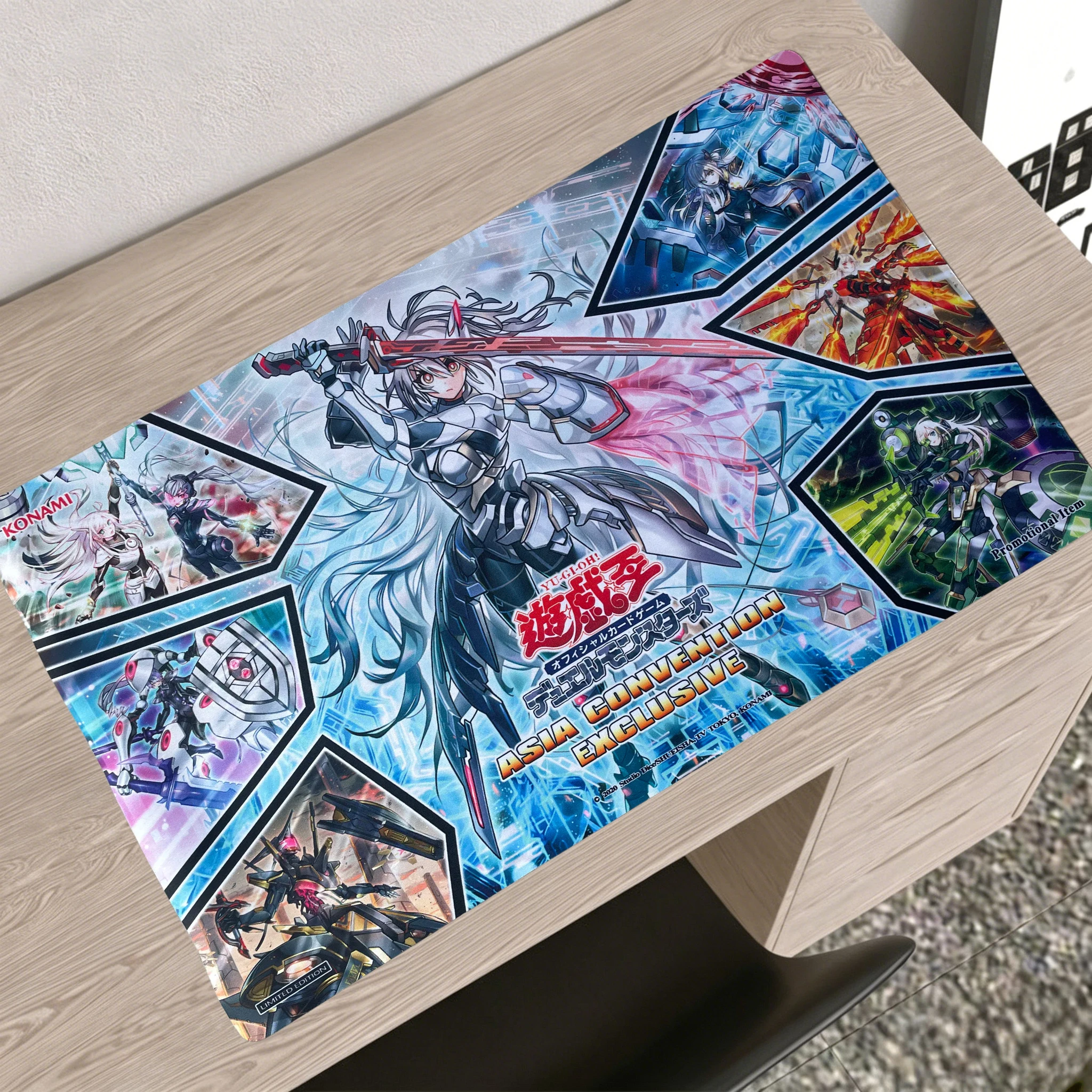 

600x350mm Sky Striker Ace-Zero Theme Single Player Trading Card Playmat 1.5mmSeamless Edges YGO Rubber Board Game Card Mat Toy
