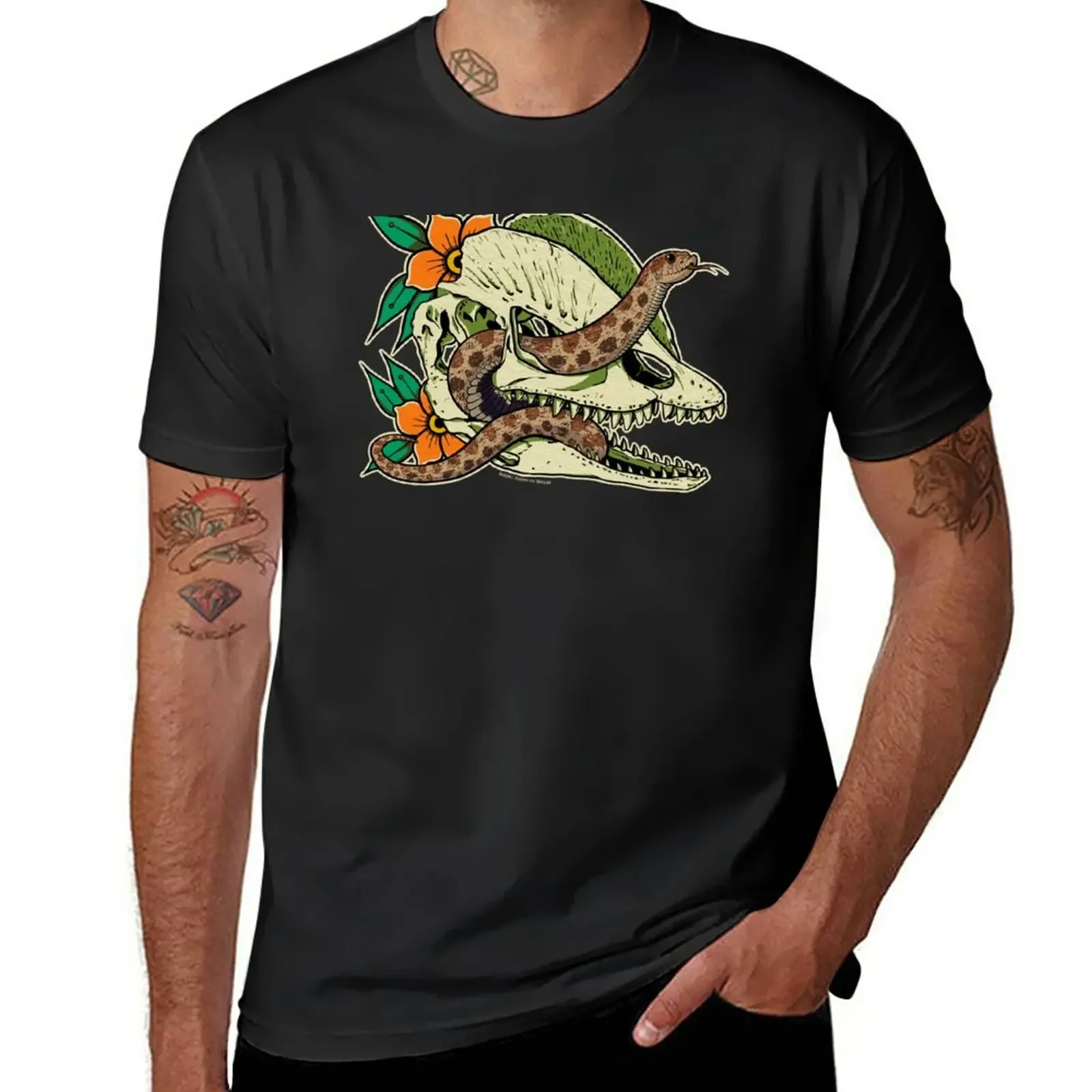 New Hognose Dilophosaurus T-Shirt man clothes cat shirts new edition t shirt graphic t shirt T-shirt men