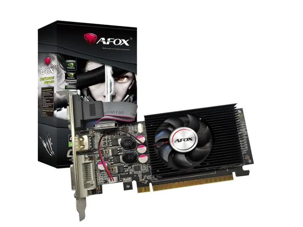 AFOX Geforce GT610 1GB DDR3 64BIT LP Single FAN DVI HDMI VGA Video Card