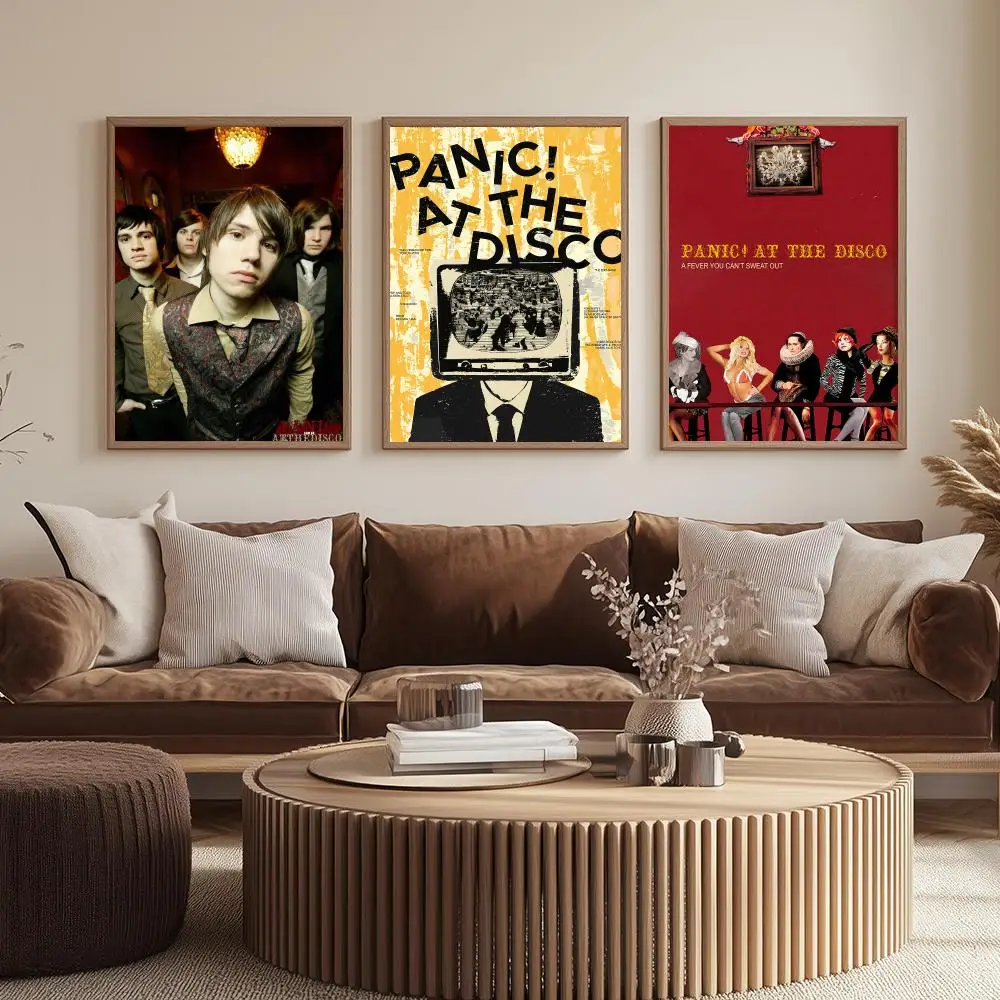 Band Rock P-Panic At The Disco Poster Modern  Wall Art Aesthetic Minimalist Bedroom Decor Cafe Home Gift PP