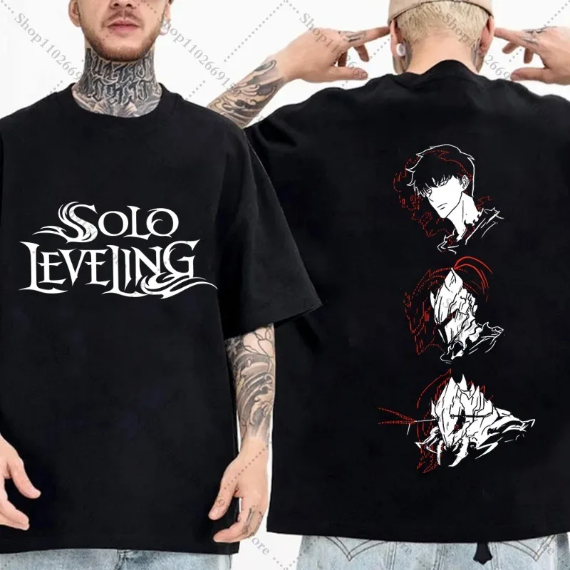 أنيمي سولو التسوية القطن تي شيرت للكبار قصيرة الأكمام المحملة الصيف موضة مطبوعة بلايز الرجال الملابس تي شيرت للجنسين هدية 2025 #3