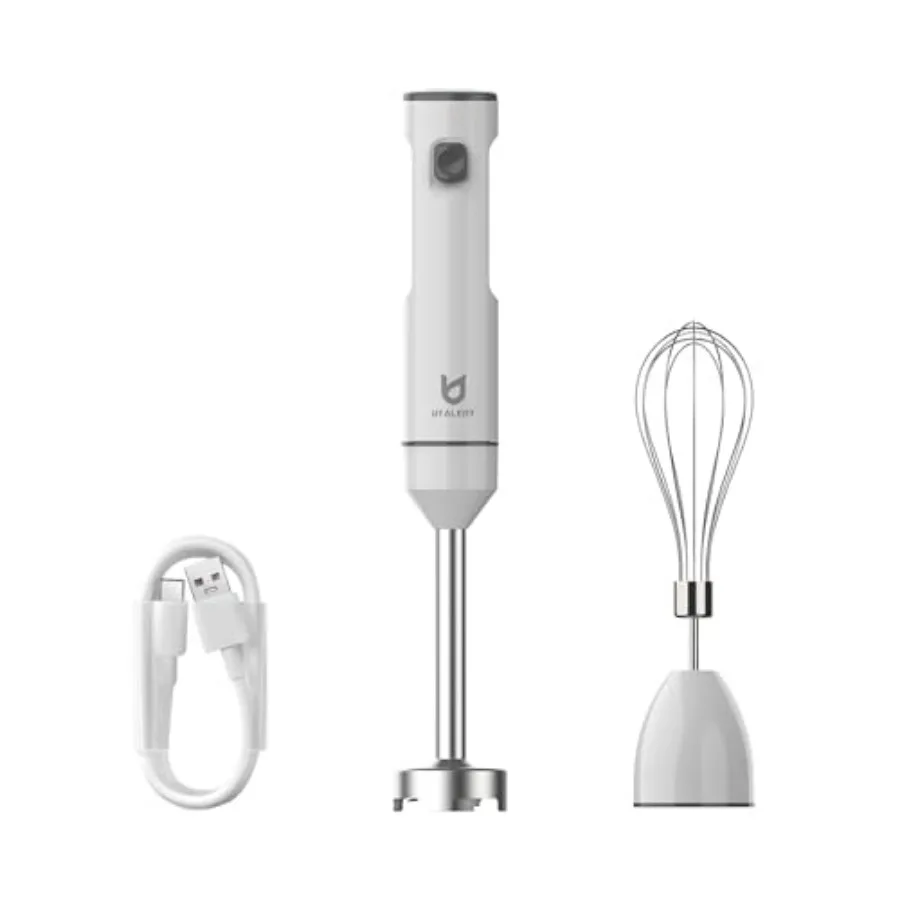 

Cordless Hand Blender Variable Speed Immersion Blender handheld Rechargeable with USB-C Charging Cable Egg Whisk for Smoothies