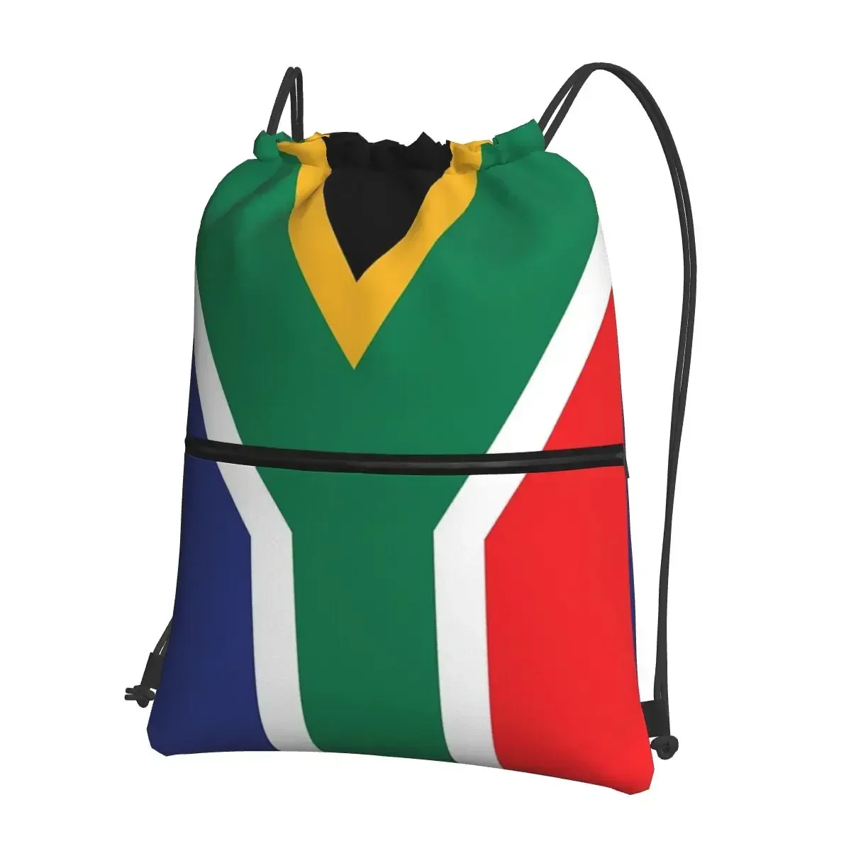 South Africa Flag Portable Backpack Drawstring Bag Multi-function Drawstring Bundle Pocket Storage Bag For Sport Man Woman