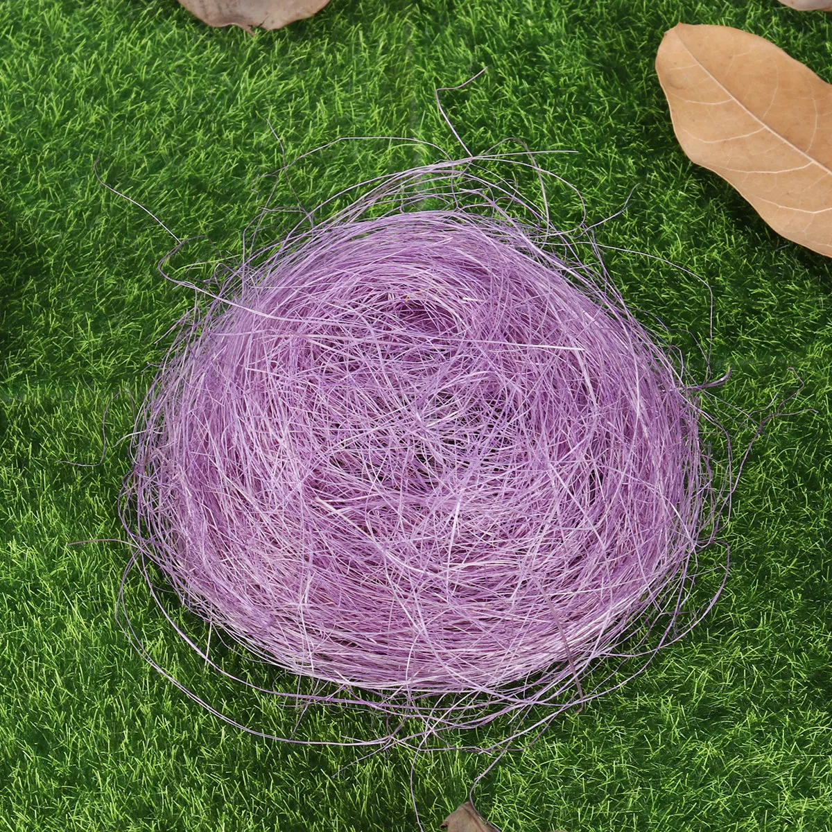 3Pcs Mini Colored Artificial Nest Easter Bird Nests Violet for Candies Eggs Egg Nest Handmade Festival Decoration