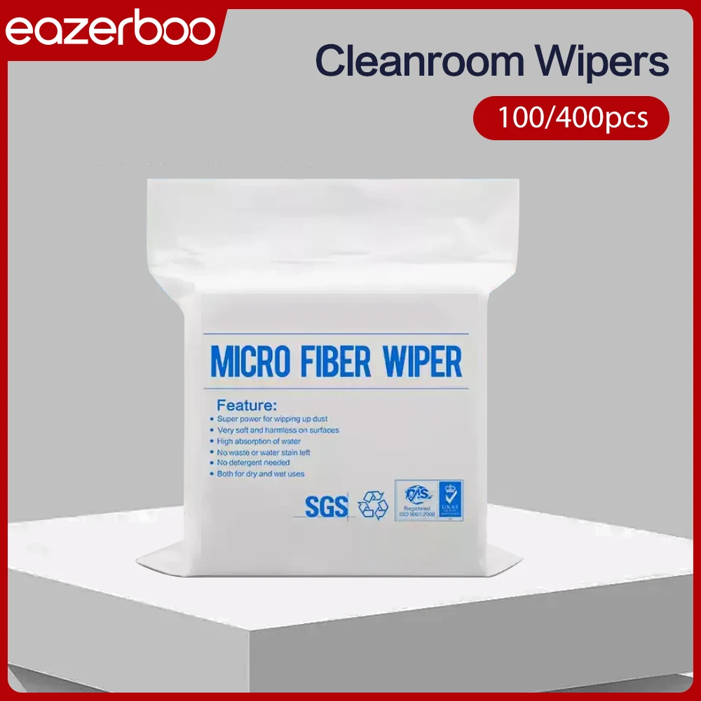 

400 шт./лот, безворсовые салфетки 10x10 см из нетканого материала для очистки форматных принтеров, лазерных головок, линз и защитных окон