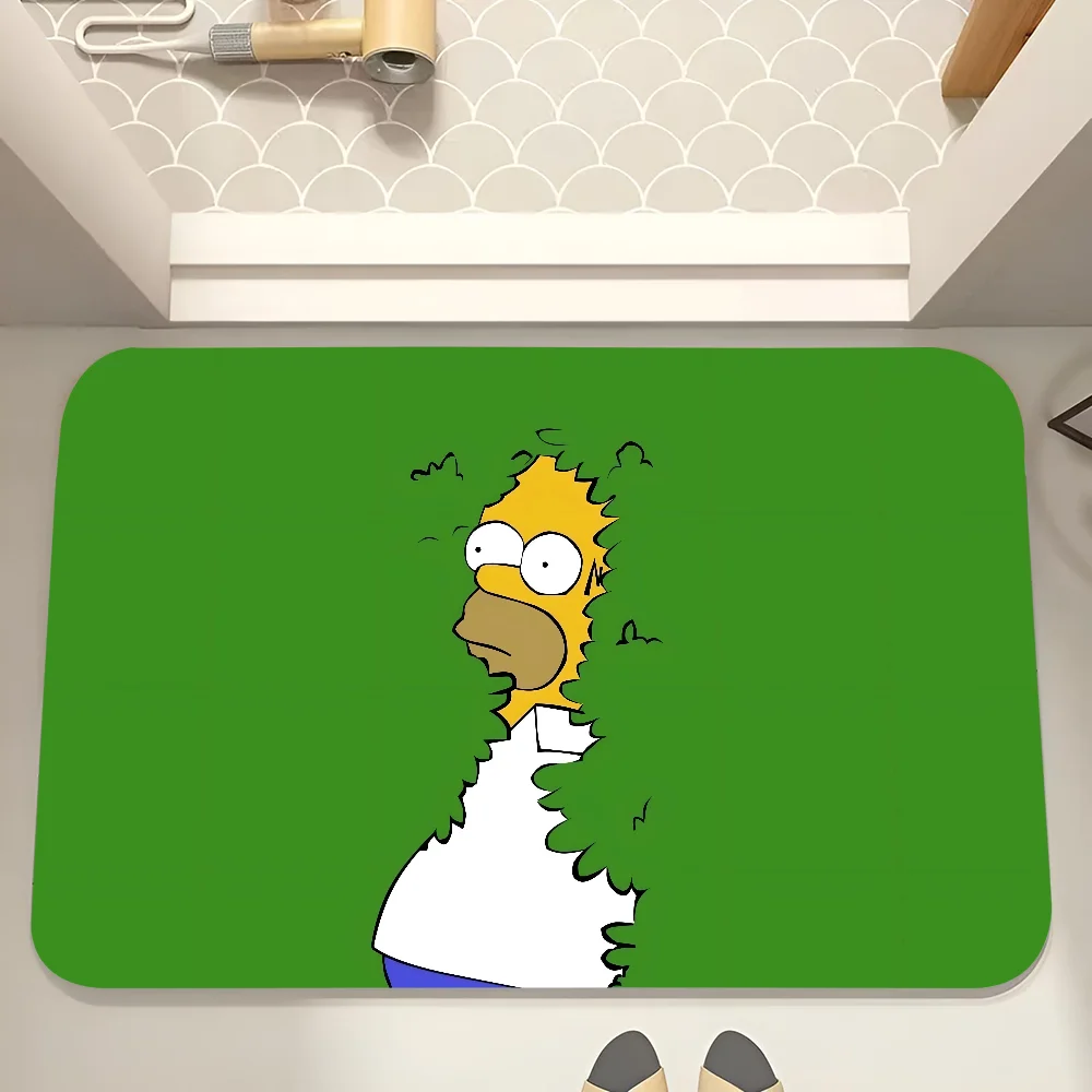 1pc Popular Animation The Simpsons Cartoon Anime Anti-Slip Kitchen Bedroom Handmade Tufted Rug Carpet Living Room Entrance Rug