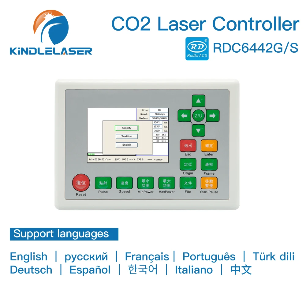 Kindlelaser Ruida RD RDC6442G Co2 Laser DSP Controller for Laser Engraving and Cutting Machine RDC 6442 6442G 6442S