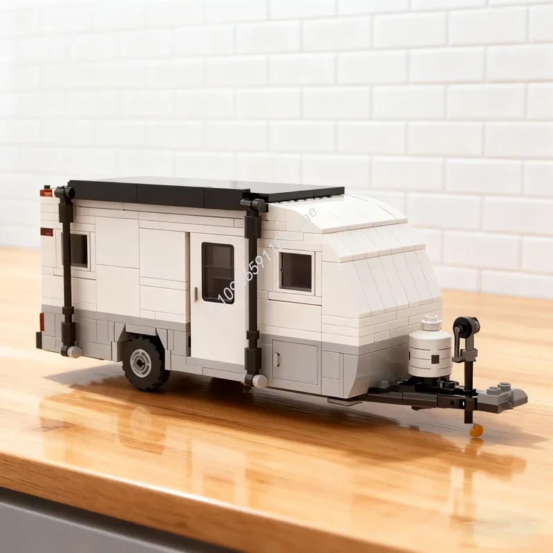 422pcs MOC Camper Trailer City Trafficed Model Building Blocks Construction Assemble Christmas Gifts DIY Idea Kids Toy Birthday