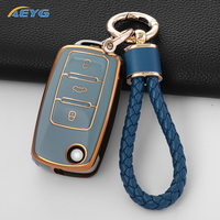 Car Key Case Cover For Volkswagen VW Polo Golf Passat Tiguan Beetle Caddy T5 Up Eos Skoda Octavia Seat Leon Altea