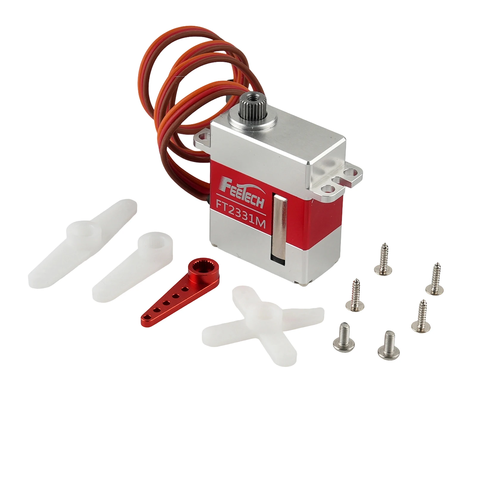 Feetech 6V 4.5KG 풀 메탈 마이크로 디지털 서보 FT2331M 코어리스 모터 미니 서보 RC 항공기 모델 로봇 기계 팔용
