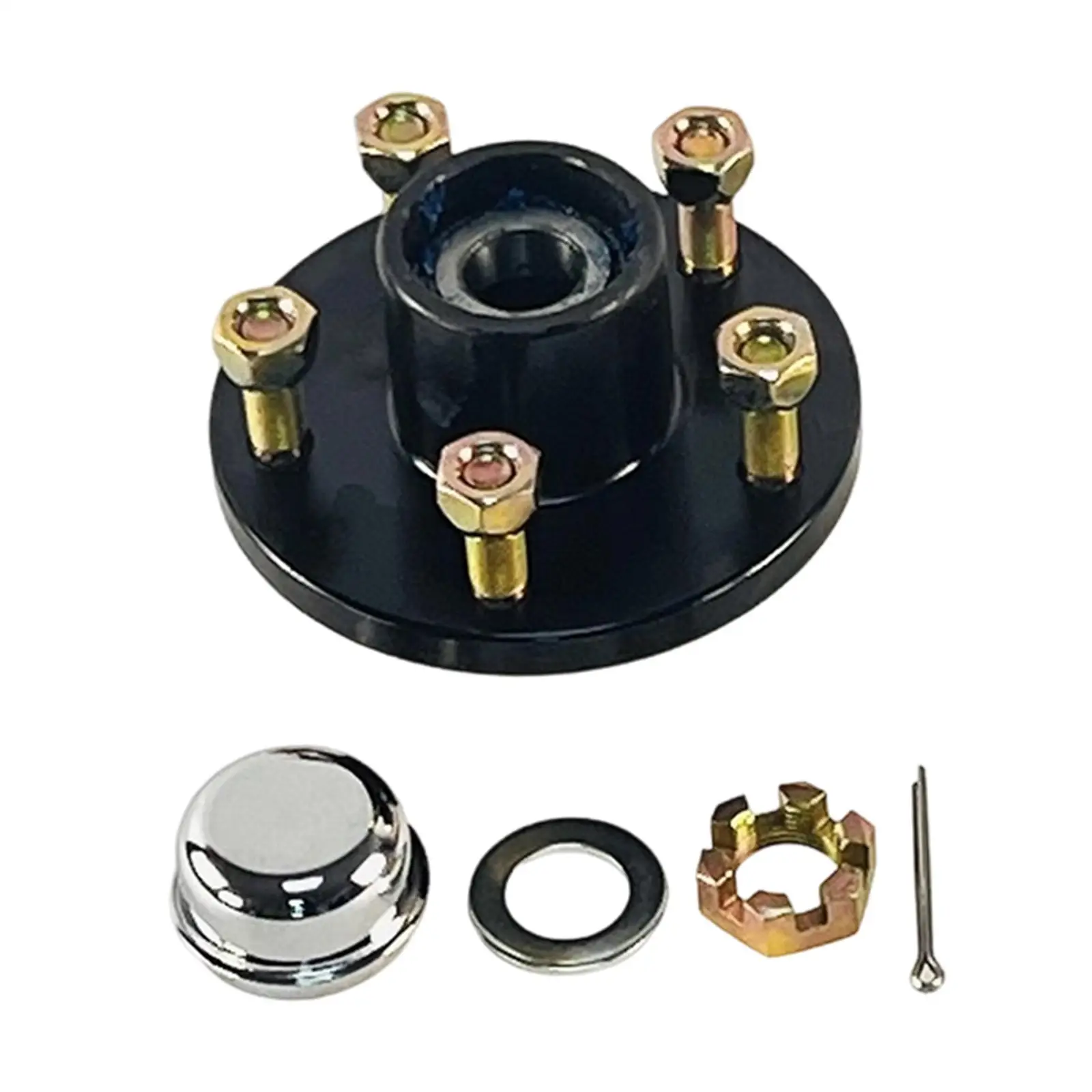 

Trailer Hub Kit 5 Bolt on 4.5" Bolt Circle Replaces Easy to Install Trailer Idler Hub Kit Fits 1-1/16 inch Straight Spindle