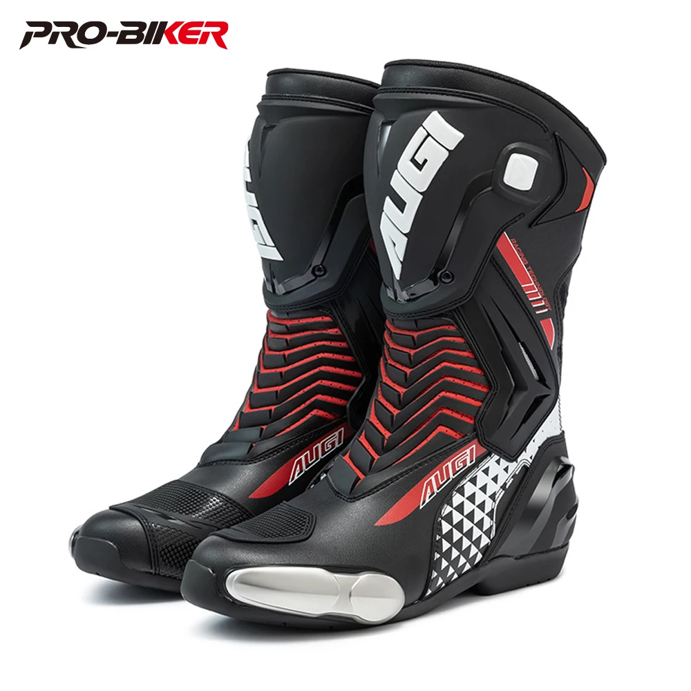 

Motocross Boots Foot Protection Professional Motorcycle Boots Anti Impact Men's Motorcycle Shoes Buffer And Shock Absorption