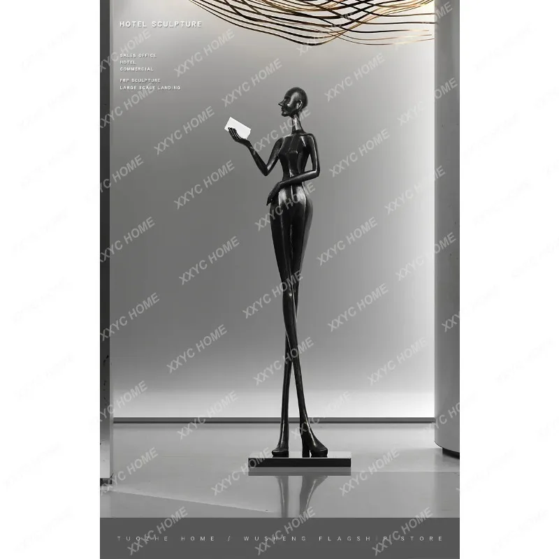 XX Customized Modern Abstract Art Human Body Sculpture Floor-to-Floor Large Ornament Home Character Office Soft Decoration