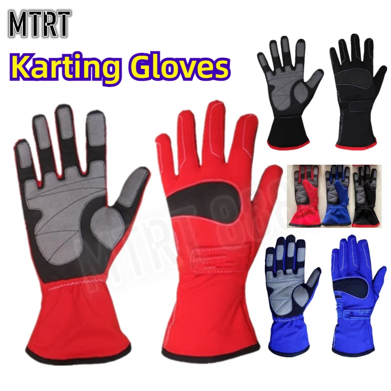 Karting Gloves Outdoor Motorcross Racing Gloves Breathable Silicone Non-Slip Men Women Go Kart F1  Racing Gloves Guantes Moto