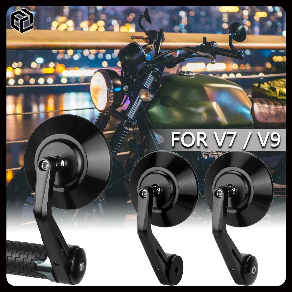 

Ретро круглые торцевые зеркала на руль мотоцикла из алюминиевого сплава для MOTO GUZZI V7/V9 и других версии моделей боковых зеркал