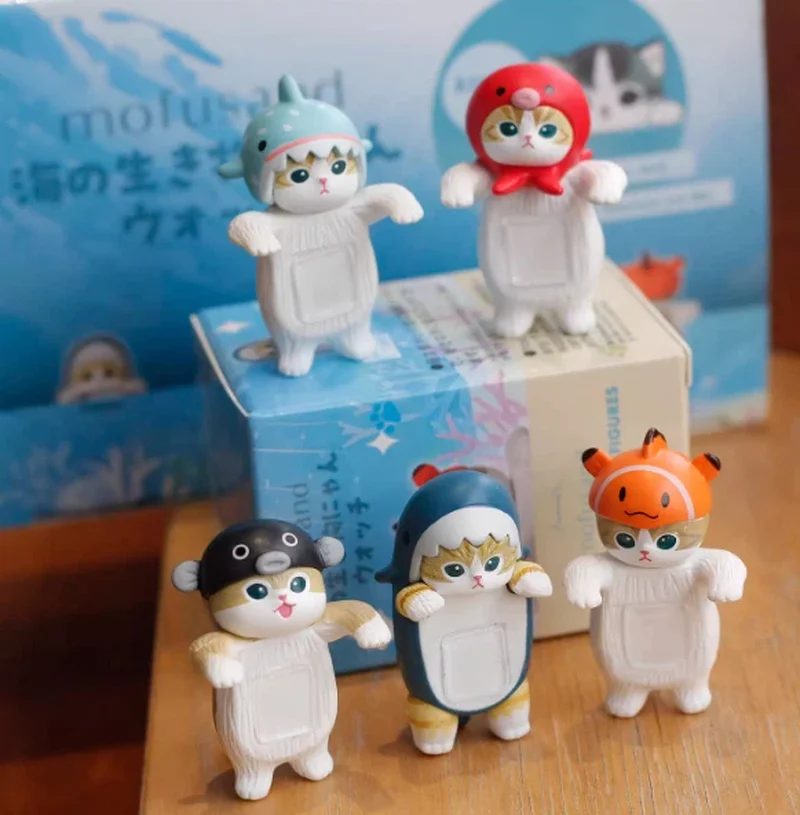 

New Mofusand Ocean Party Blind Box Cute Cat Doll Handheld Mobile Party Decoration Desktop Ornament Surprise Gift Souvenir