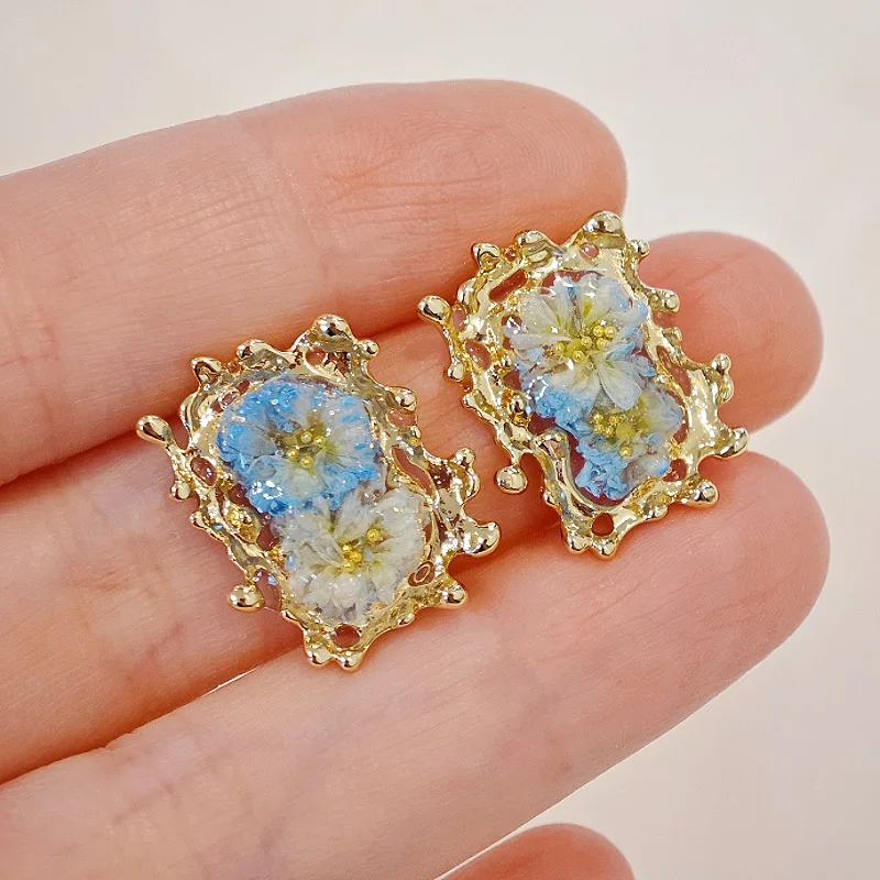 3254 بالجملة العصرية اليدوية سلسلة الزهور المجففة الأقراط الرائعة النجوم رائع الأقراط الإبداعية عيد الميلاد هدية عيد ميلاد #5