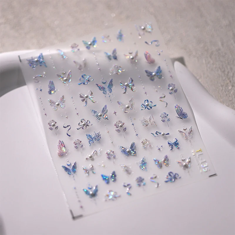 

Women Ins 3D Nail Stickers Butterfly Star Nail Art Stickers Diamond Series