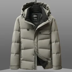 YEAE New Winter Down Jacket With Detachable Hood For Men Regular Thickened Men's Down Jacket Winter Warm Coat Top